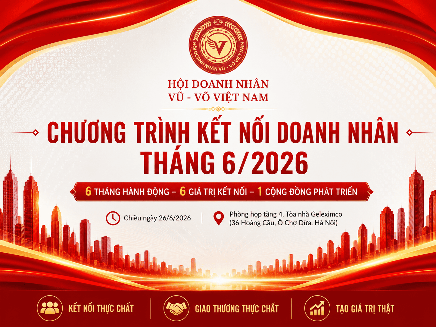Hội Doanh nhân Vũ - Võ Việt Nam tổ chức thành công Chương trình Kết nối doanh nhân tháng 6/2026